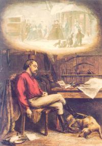 The Bushman's Dream 1869 by Thomas Selby Cousins. (COURTESY OF NATIONAL LIBRARY OF AUSTRALIA)