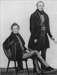 Bronterre O'Brien (seated) and Fergus O'Connor in lB39. (COURTESY OF THE IRISH LABOUR HISTORY MUSEUM)