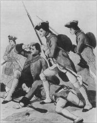 Members of the Irish Brigade in more conventional action. ( Print by Ernest Meyer, Paris 7750)