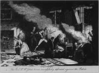 Irish loyalists under siege, by Cruikshank, from Maxwell's Irish Rebellion.(1845)