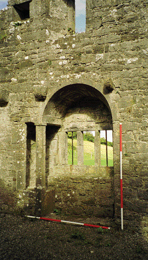 Reader's bay in the refectory of Moyne friary. One of the friars would have read aloud here at mealtimes while the others ate in silence.