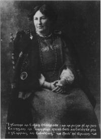 Charlotte Grace O'Brien in Celtic costume.
