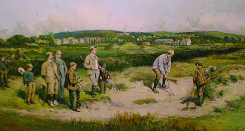 This early twentieth-century print indicates that golf was clearly popular amongst all age groups.