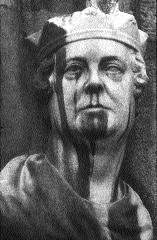 Immortalised in stone by the sculptor Patrick Byrne in the label stop of the east door of St James' church, Dublin; 