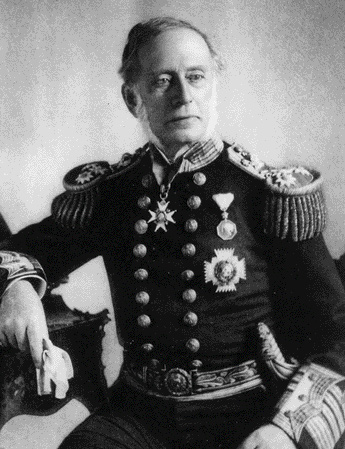 McClintock in retirement as a full admiral.