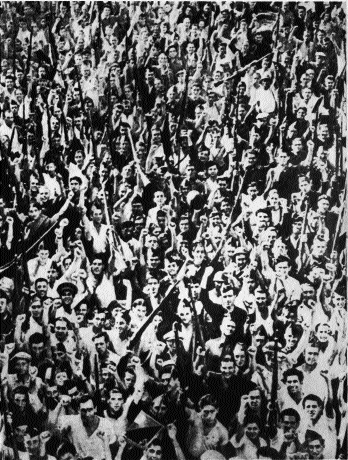 Members of the People's Militia which sprang up to defend the Spanish Republic.
