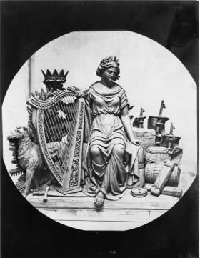 Plaster maquette for a statue of Erin Go Breagh commissioned from Pearse and Sons for 34 College Green. (Pearse Museum)