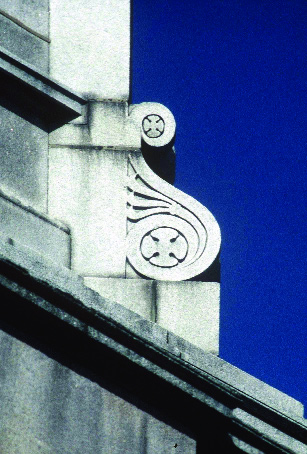 onsole at the base of the bell-tower.