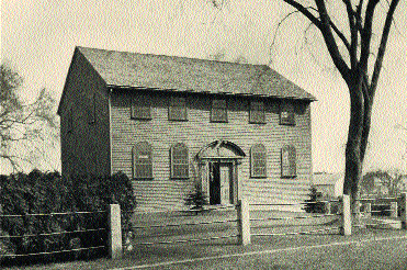 The parish church of St Paul, Narragansett, Rhode Island, where MacSparran served as rector for 37 years after his return to America in April 1721. Built in 1707 and originally located in North Kingstown, RI, in 1800 it was relocated to Wickford, RI, where this photograph was taken in 1907. 