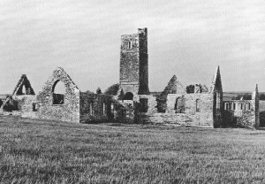 Kilcrea friary, Co. Cork, founded c. 1465 for the Franciscans by Cormac, son of Tadhg MacCarthy, lord of Muskerry. (OPW)