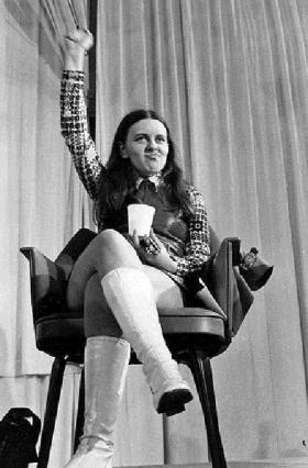 ‘Fidel Castro in a miniskirt’—Bernadette Devlin in San Francisco on her second US tour in February 1971. (Robert Altman Photography)
