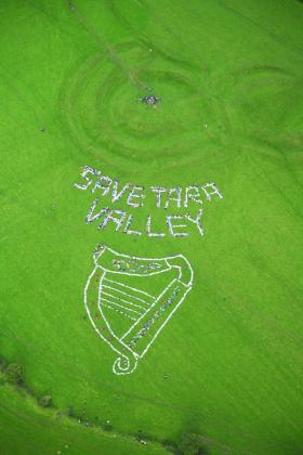 Recent anti-M3 protest at Tara, the ancient seat of the Ard Rí na hÉireann, or high king of Ireland. (Paula Geraghty)