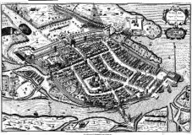 Map of Galway drawn up in 1651 for Charles IV, duke of Lorraine. Rumours circulated in Europe that he might be offered the kingship of Ireland.
