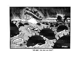 ‘All right—who else can steer?’ O’Neill and
Chichester-Clark drowning in a cartoon by ‘Mac’, Daily Sketch, 1 January 1971. (British Cartoon Archive, University of Kent)