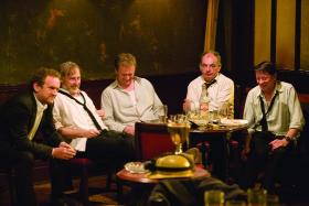 The five survivors 30 years later in the comfort zone of the pub. (All images: New Grange Pictures)