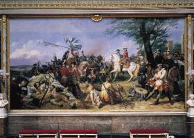 Bataille de Fontenoy, 11 Mai 1745 by Horace Vernet—the Irish Brigade turned the battle in France’s favour, part of a long tradition of Irish military service for France. (Réunion de Musée Nationaux)