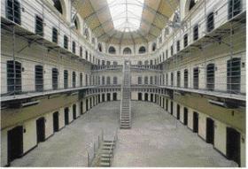 In the 1860s the old east wing was demolished and replaced by this new one based on the panoptic (all-seeing) principle.