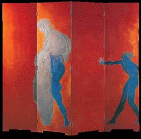 ‘Le Destin’—a four-panel lacquered screen, inspired by a drawing reputed to be of a madman incarcerated in La Salpetrière hospital—was Eileen Gray’s first sale in 1914. It made auction history 58 years later when bought by Yves Saint Laurent for 