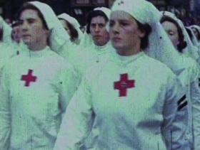 Above and below: Scenes from the largest-ever military parade held in Ireland in Cork City on 13 September 1942. (Military Archives)
