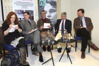 Eve Morrison, John M. Regan, editor Tommy Graham, David Fitzpatrick and John Borgonovo at the History Ireland Hedge School in the National Library, Dublin, on 11 January 2012. (National Library of Ireland/Lar Boland)