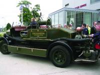 One of the restored 1940s Merryweather fire engines that made the two-and-a-half-hour trip to Belfast in April and May 1941 at the commemoration in Drogheda on 15 May 2011.