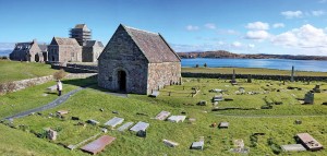Iona, where Adomnán was abbot in the ninth century. 