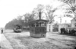 The Antrim Road, at Chichester Park gates, on the edge of Belfast—mentioned in press reports in the 1870s and 1880s as bullet-throwing venues. (NLI)