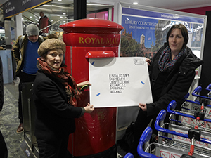 Above: Two members of Votes for Irish Citizens Abroad (VICA) posting a letter to Taoiseach Enda Kenny in February 2016, making the case for votes for Irish citizens abroad. (VICA)  