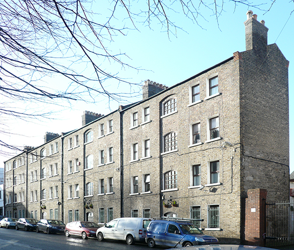 Above: Echlin Buildings survive as a monument to the mid-Victorian concept of philanthropy as a commercial concern. (Norman Mongan)